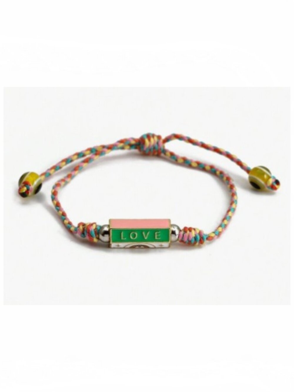 New Marie Lichtenberg designer style enamel locket evil eye bracelet